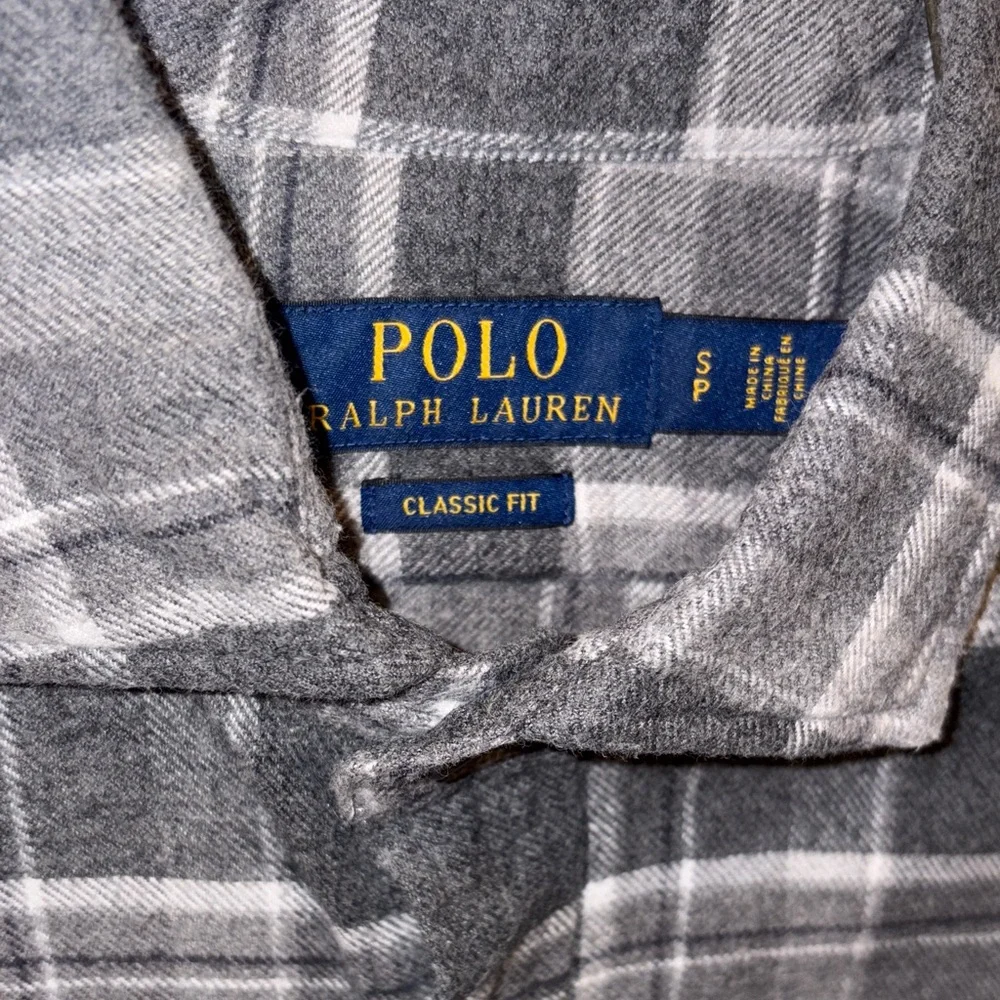 Polo by Ralph Lauren Men's Black and Gray Plaid Shirt - Picture 3 of 7